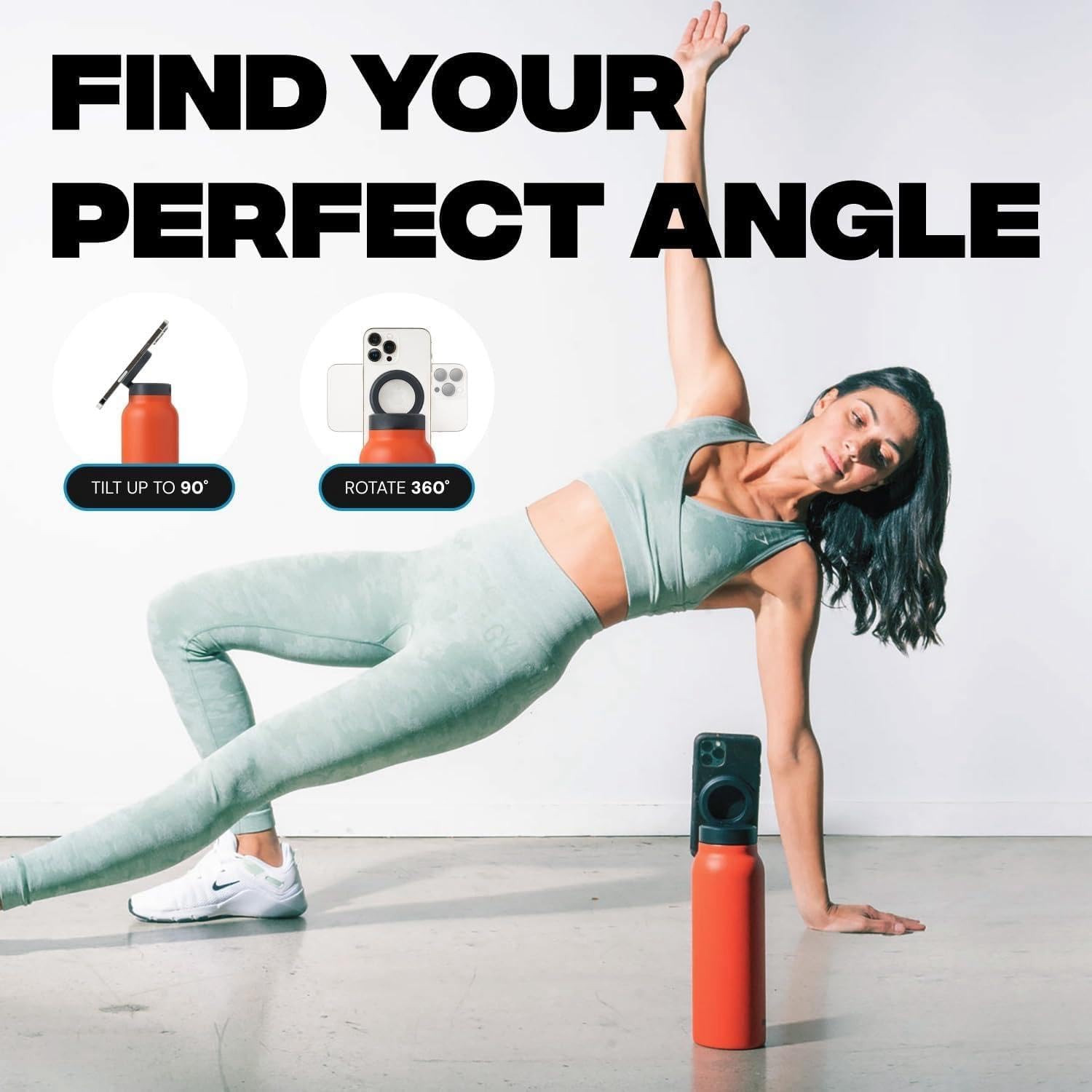 HOLDSY Water Bottle with MagSafe Phone Holder