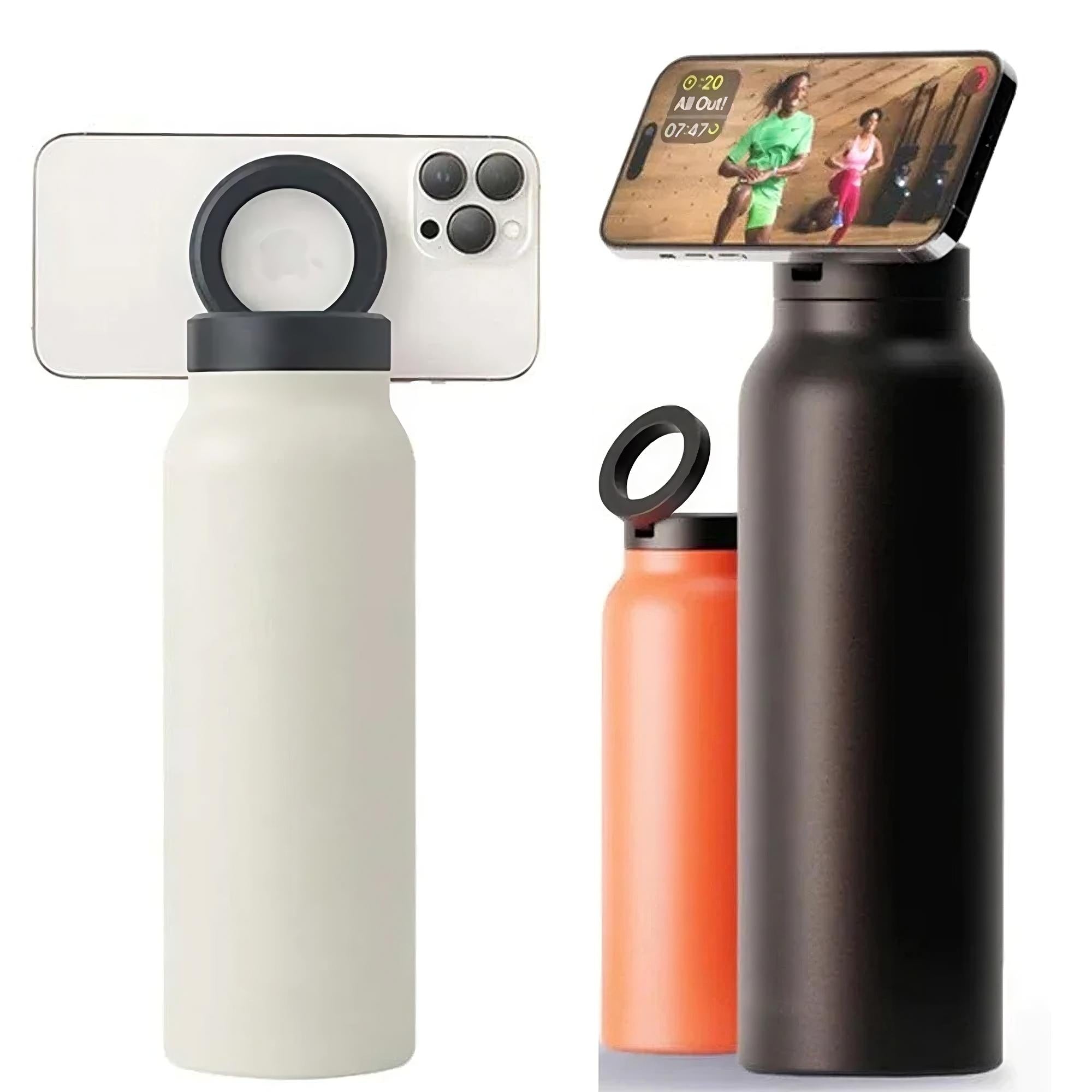 HOLDSY Water Bottle with MagSafe Phone Holder